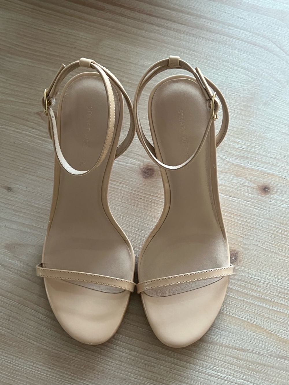 Brand New Stuart Weitzman Nudist II 100 Sandal Beige Size 7